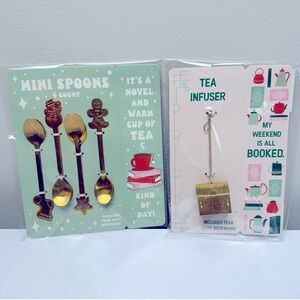 NEW Target Bullseye Playground Set of 4 Holiday Mini Spoons & House Tea Infuser